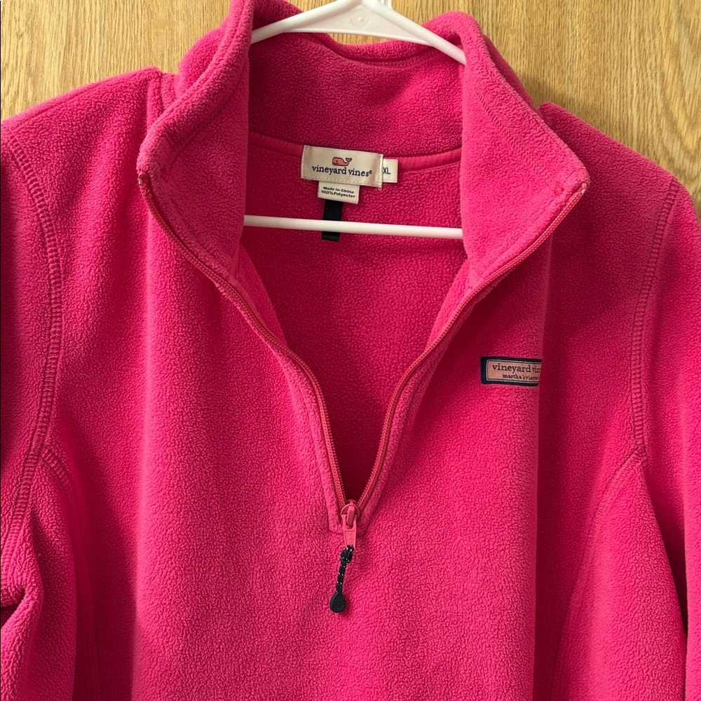 Vineyard Vines Bright Pink Fleece Jacket - Picture 3 of 4